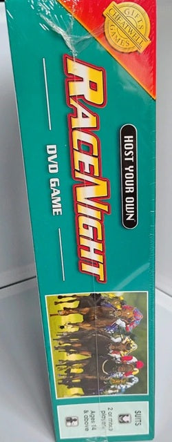 Box for 'Race Night' DVD game with colorful design and text.