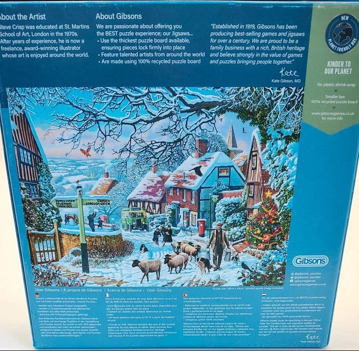 A Winter Stroll Jigsaw Puzzle – Gibsons – Steve Crisp – 1000 Piece – Christmas - Pre-Owned