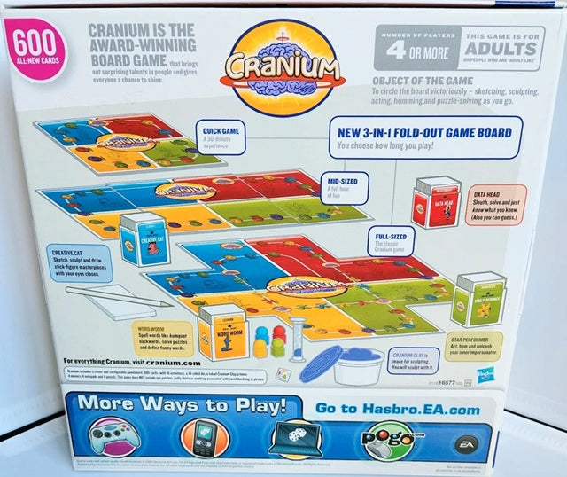 Board game box with Cranium branding and game board layout