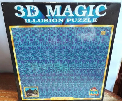 3D Magic Illusion Puzzle packaging with blue and black design