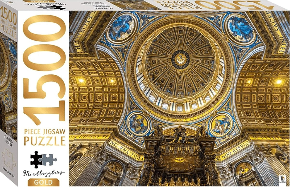 Mindbogglers Gold St Peters Basilica 1500 Piece JIgsaw Puzzle New