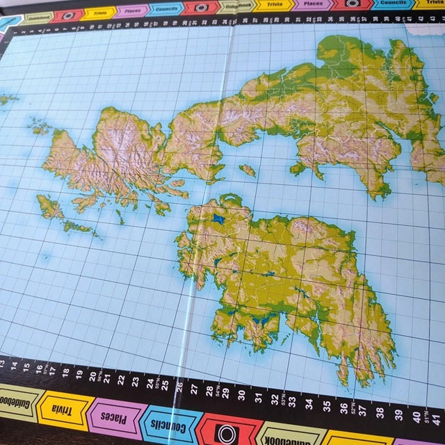 Map of a region with a ruler at the bottom