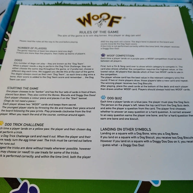 Rules for Woof game.
