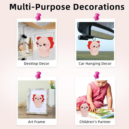 Multi-purpose decorations displayed on a pink background with text indicating their uses.