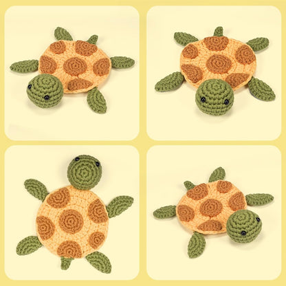 New WaldyWop Turtle Coaster Crochet Pattern Kit For Beginners - Complete DIY Amigurumi Craft Set - Teens and Adults