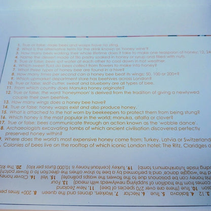Bee puzzle 20 question quiz
