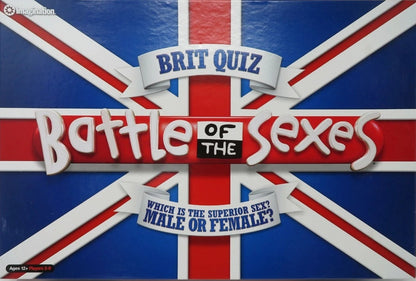 Board game box titled 'Battle of the Sexes' with British flag design