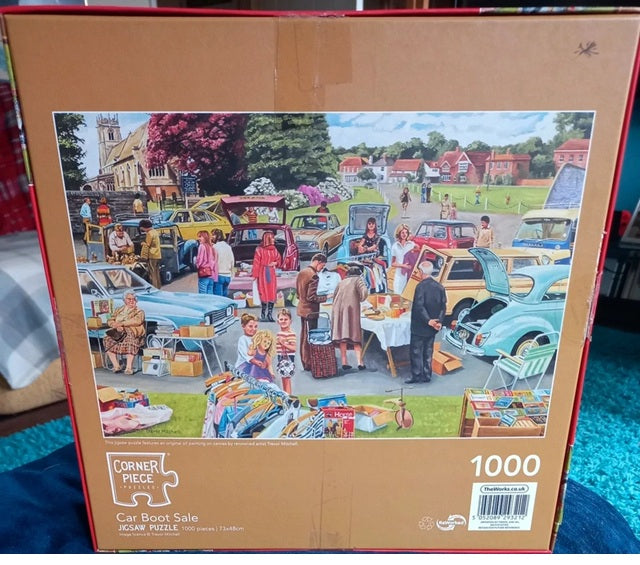 Back of jigsaw puzzle.