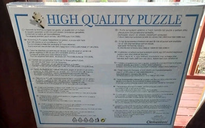 High quality puzzle packaging with text and branding