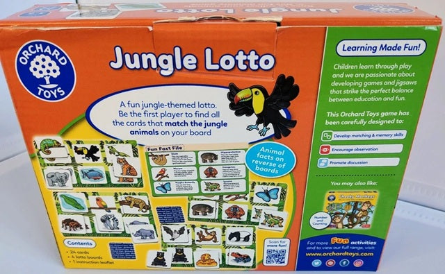 Jungle Lotto game box by Orchard Toys on a white background