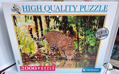 Pre‑Owned Clementoni Leopard 2000 Piece Jigsaw Puzzle – Contents Sealed