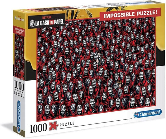 Clementoni Impossible Puzzle packaging with Netflix and La Casa de Papel branding