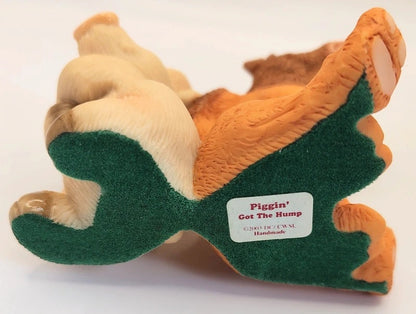 A white tag on the side reads 'Piggin' Got The Hump' and 'David Corbridge Handmade.