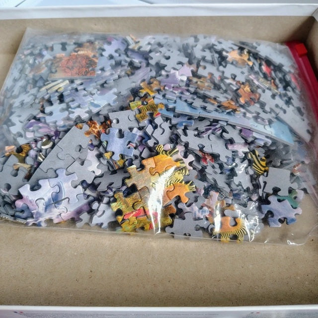 puzzle pieces bagged.