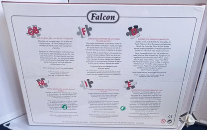Falcon product packaging with text and logos on a white background