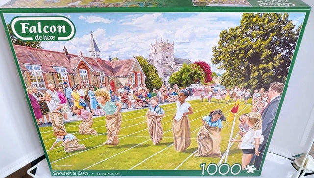 Sports Day 1000 piece jigsaw puzzle by Falcon De Luxe.