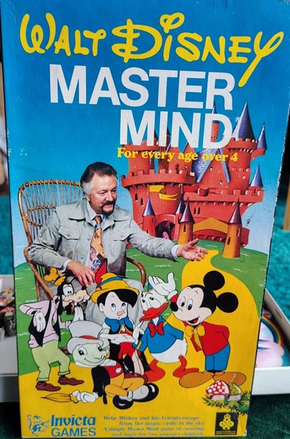 Vintage Walt Disney Master Mind game box with characters and castle illustration