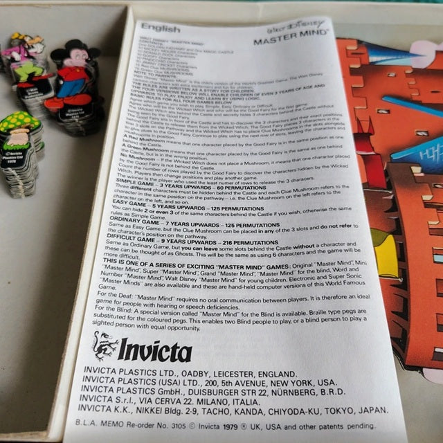 Invicta Master Mind game box with text and branding