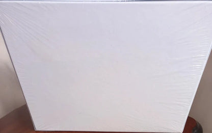 White textured wall panel on a wooden floor