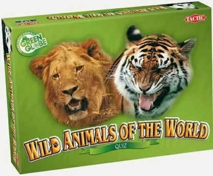 Board game box featuring a lion and tiger with 'Green Globe' and 'Tactic' branding on a green background.