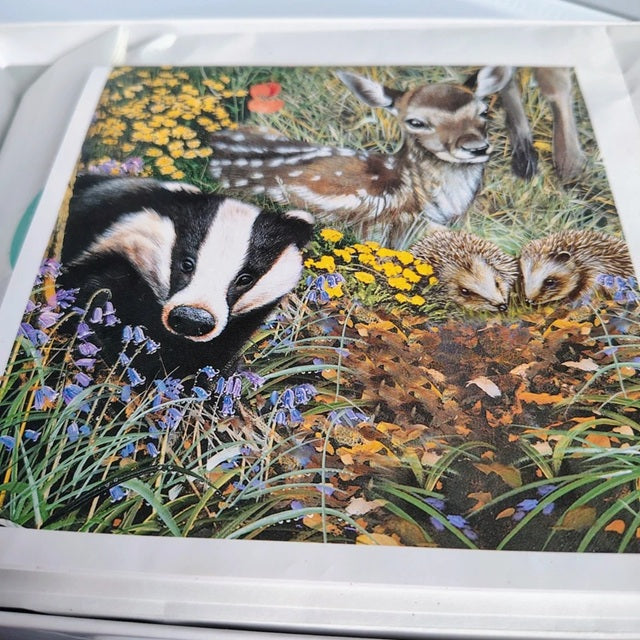 poster of woodland animals.